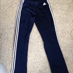 straight cut navy adidas sweatpants